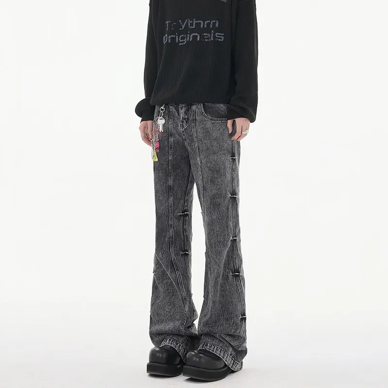 JASONWOOD Cowboy On The Run Jeans Unisex Black Gray-3