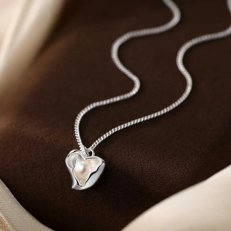 Heart Grass S925 Silver Necklaces Women's-2