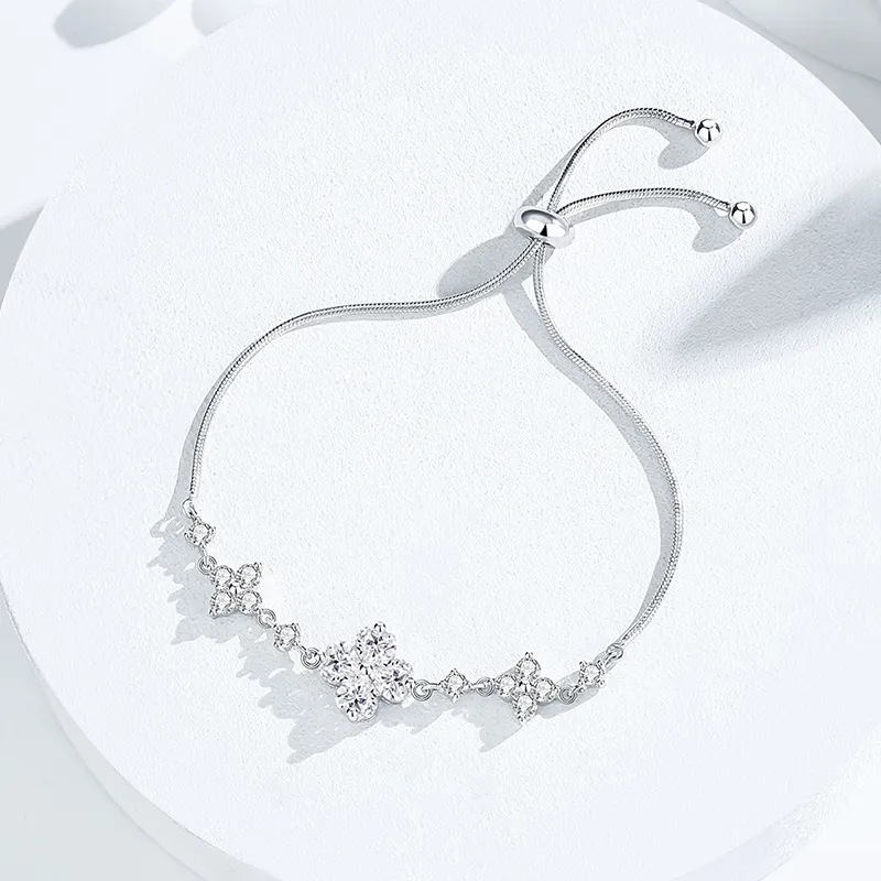 Heart Grass S925 Silver Bracelets Women's-2