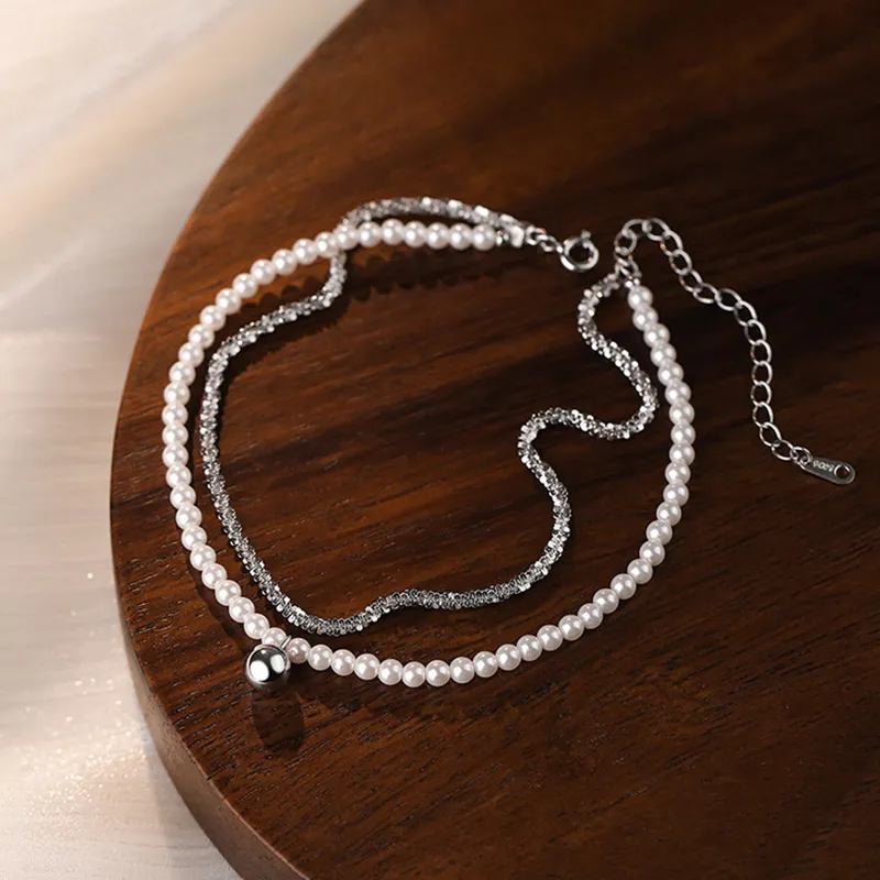 Heart Grass S925 Silver Anklets Women's-2