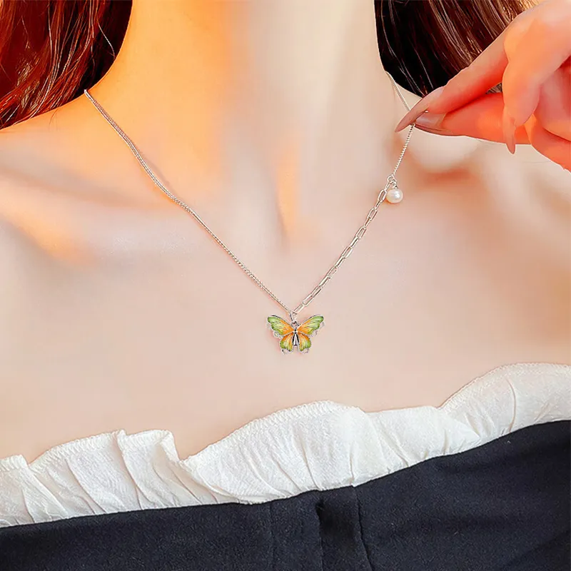 Heart Grass S925 Silver Necklaces Women's-3