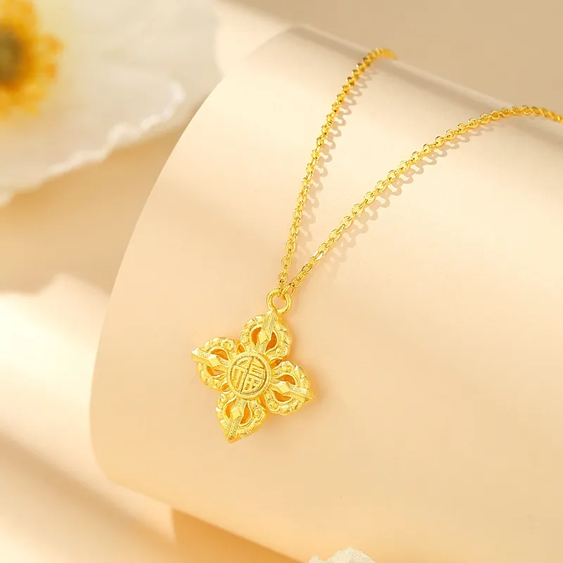 Heart Grass 999 Fine Silver Necklaces Women's-4