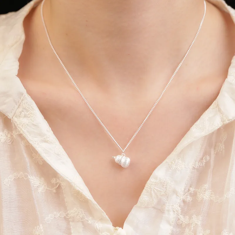 Heart Grass 999 Fine Silver Necklaces Women's-3