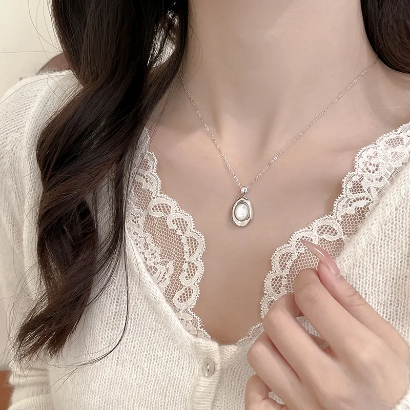 Heart Grass S925 Silver Necklaces Women's-3