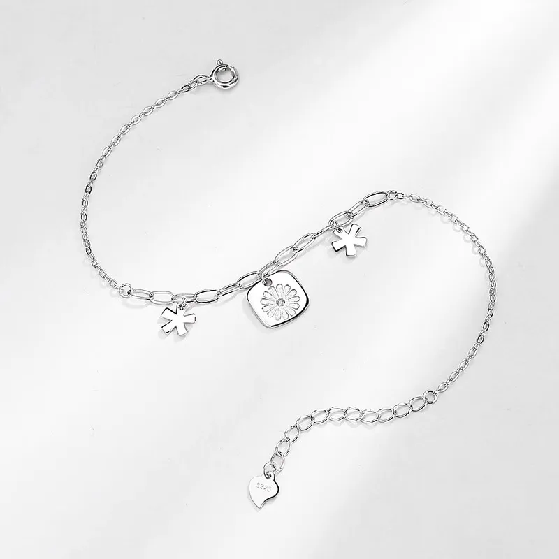 Heart Grass S925 Silver Bracelets Women's-2
