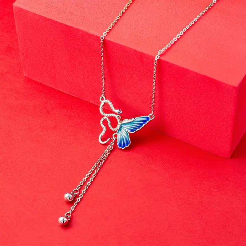 Heart Grass S925 Silver Necklaces Women's-3