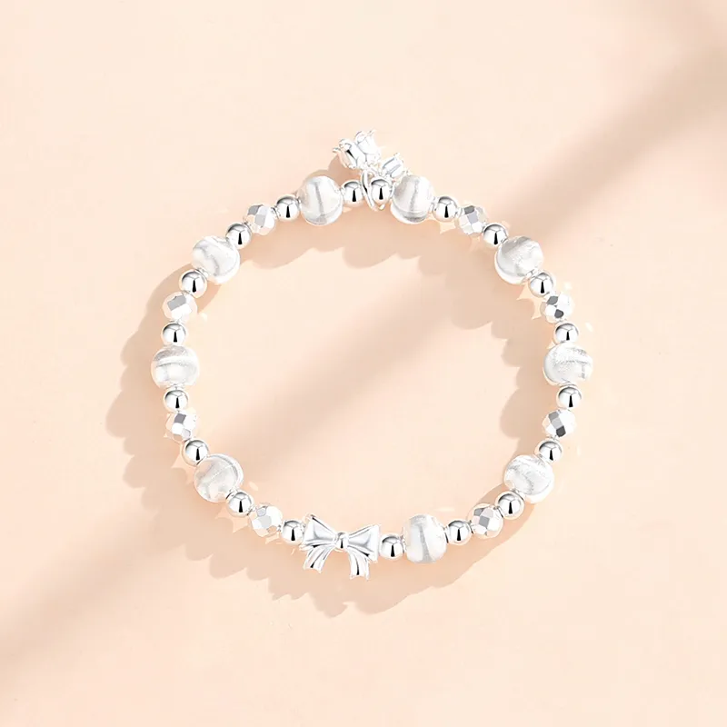 Heart Grass 999 Fine Silver Pure Silver Bracelets Women's-2