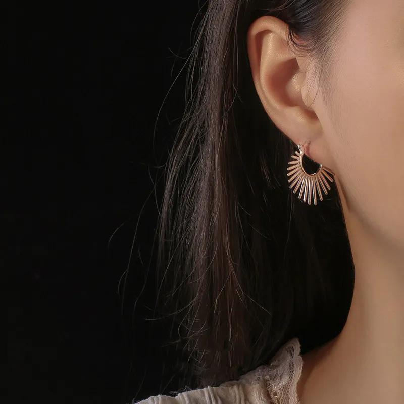 Heart Grass S925 Silver Earrings Women's-3