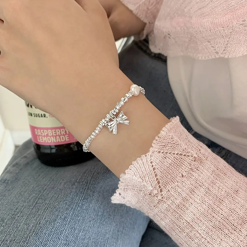 Heart Grass Freshwater Pearl Bracelets Women's-2