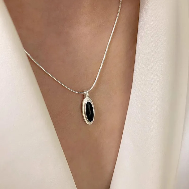 Heart Grass S925 Silver Necklaces Women's-3