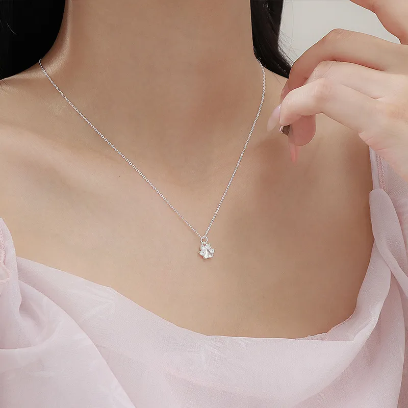 Heart Grass 999 Fine Silver Necklaces Women's-4