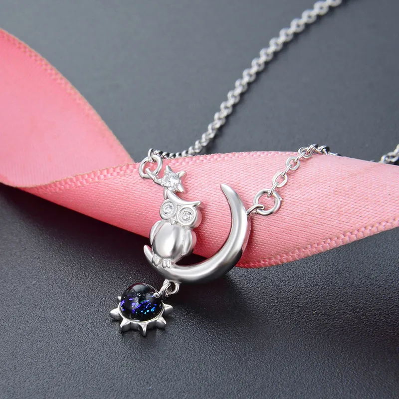 Heart Grass S925 Silver Necklaces Women's-1