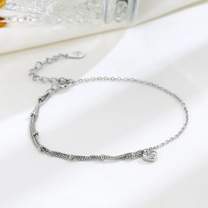 Heart Grass S925 Silver Bracelets Women's-2