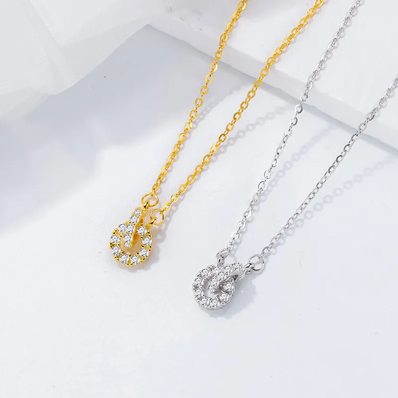 Heart Grass S925 Silver Necklaces Women's-3