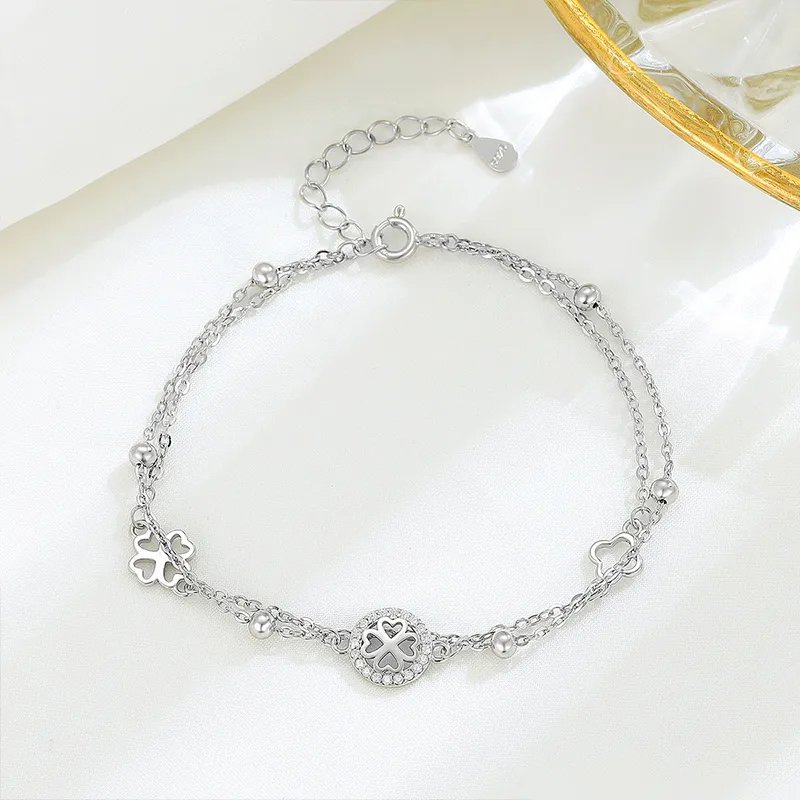 Heart Grass S925 Silver Bracelets Women's-1