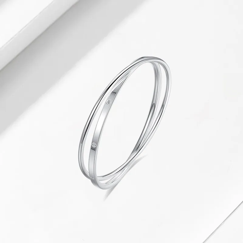 Heart Grass 999 Fine Silver Bangles Women's-1