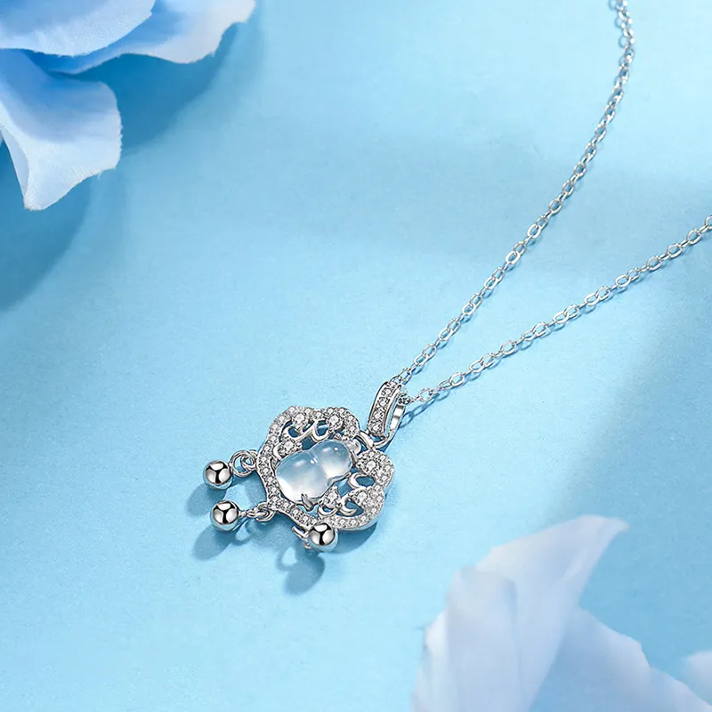Heart Grass S925 Silver Necklaces Women's-2