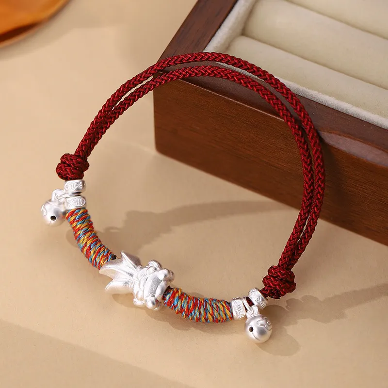Heart Grass 999 Fine Silver Bracelets Women's-2