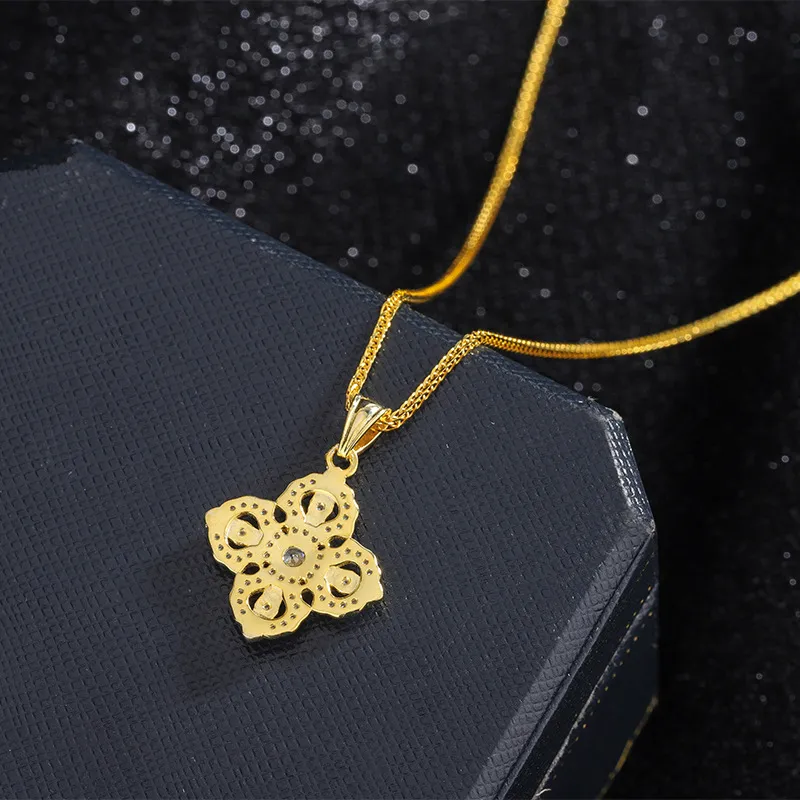 Heart Grass 999 Fine Silver Necklaces Women's-2