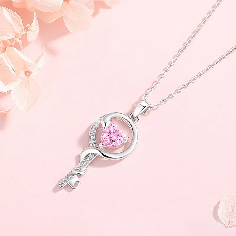Heart Grass S925 Silver Necklaces Women's-4