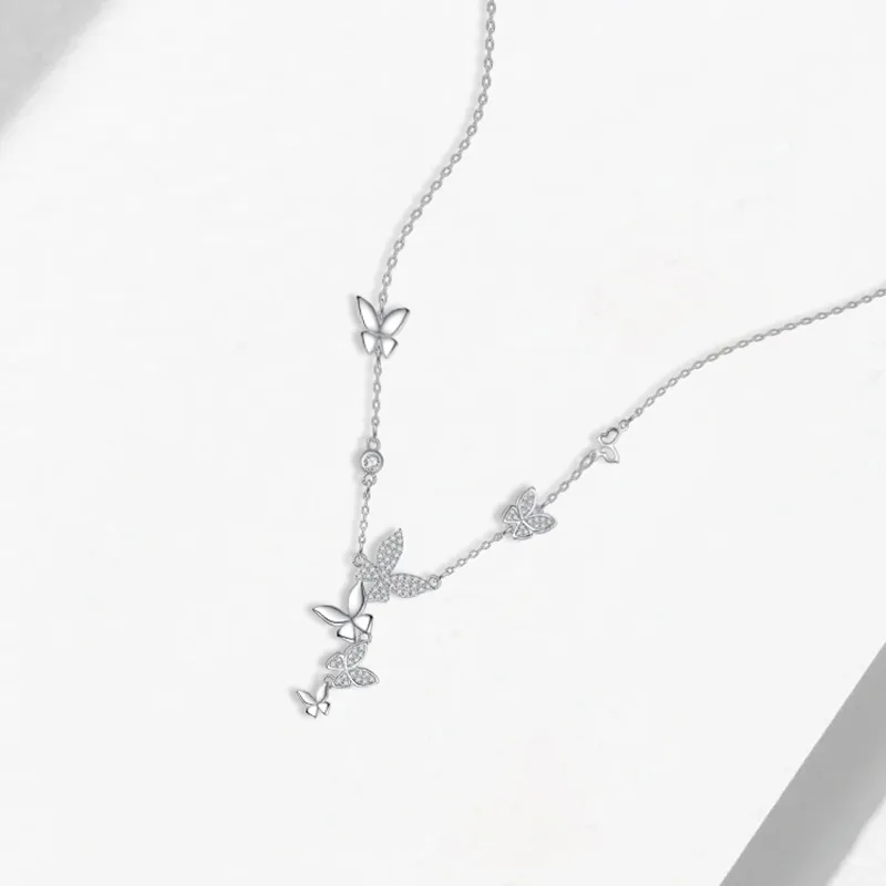 Heart Grass S925 Silver Necklaces Women's-2