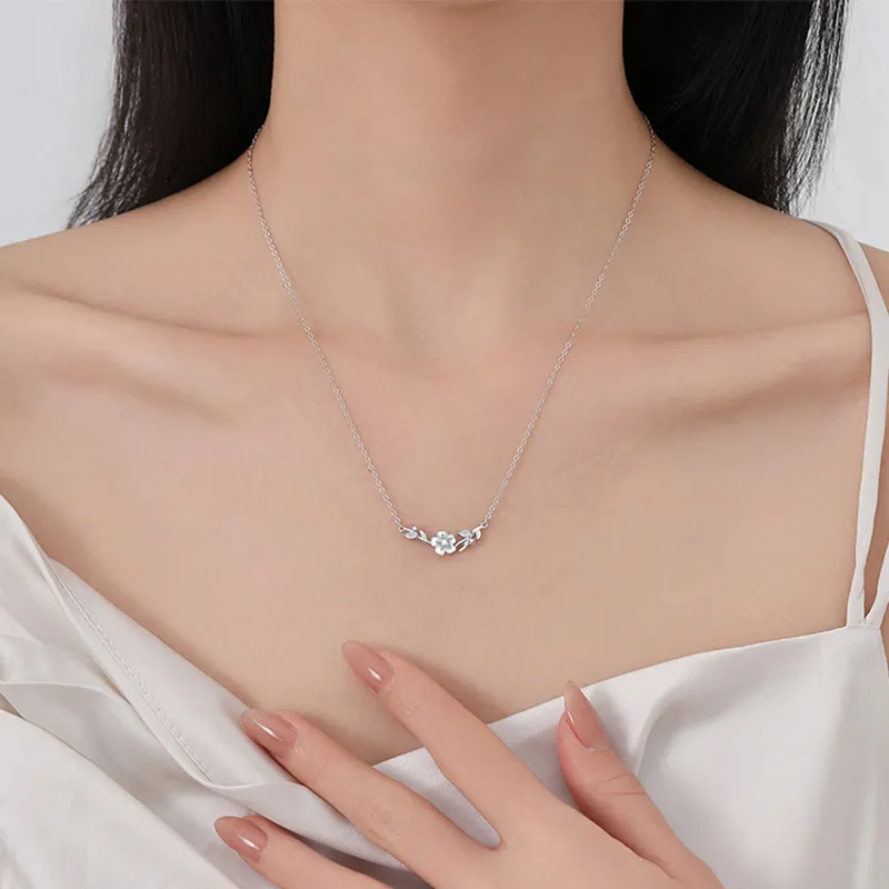 Heart Grass 999 Fine Silver Necklaces Women's-3