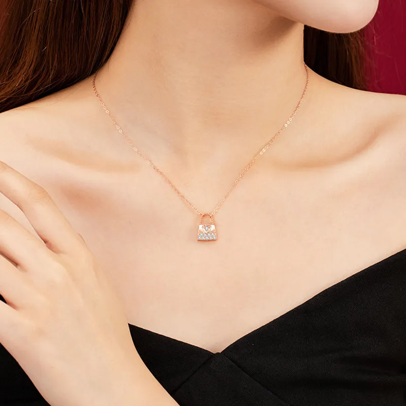 Heart Grass S925 Silver Necklaces Women's-3