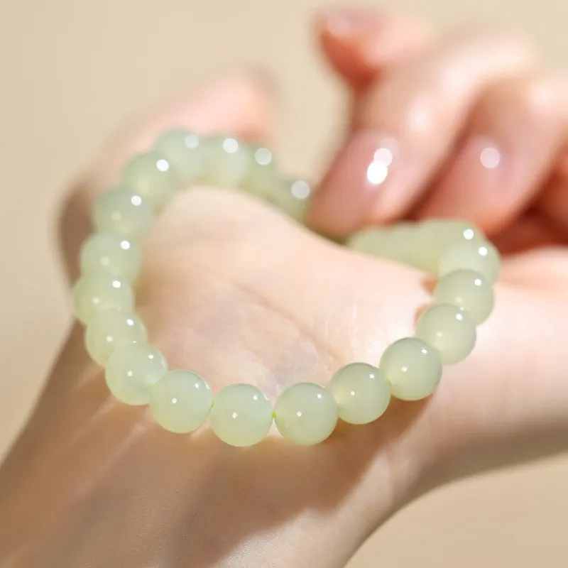 Heart Grass Hetian Jade Bracelets Women's Green Jade-1