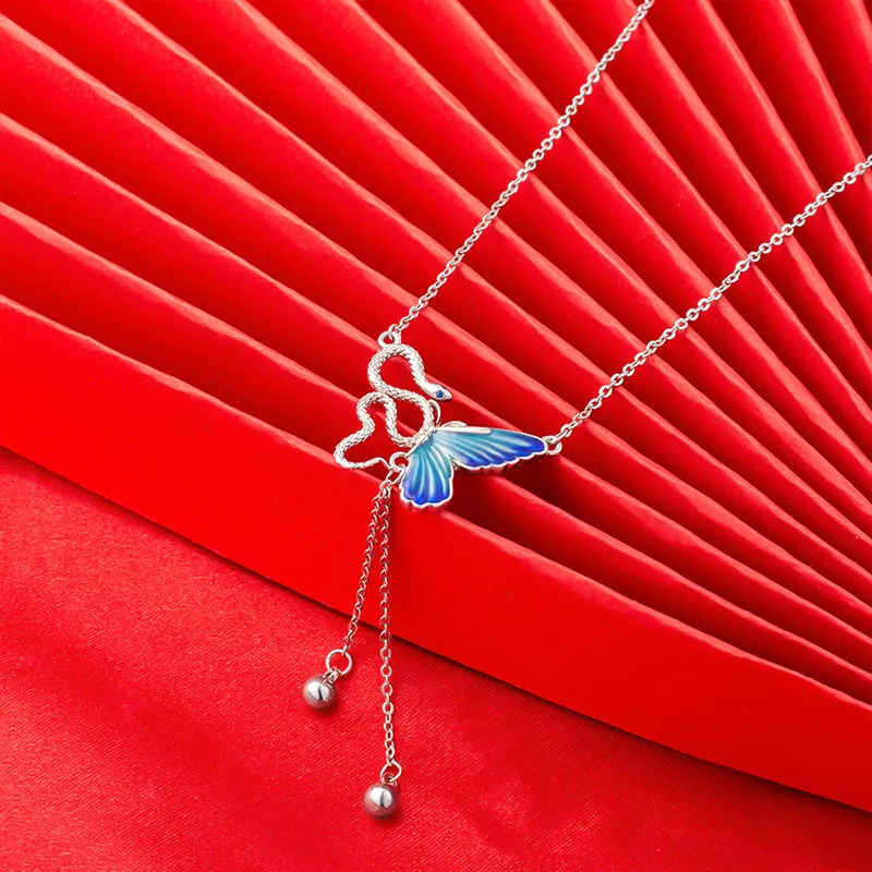 Heart Grass S925 Silver Necklaces Women's-2