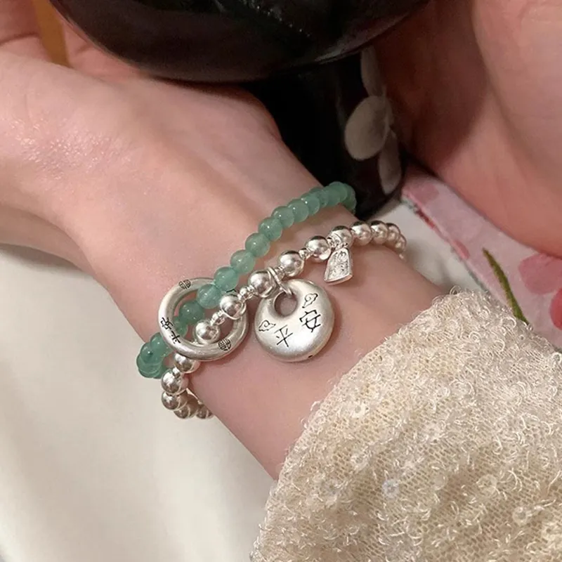 Heart Grass S925 Silver Bracelets Women's-4