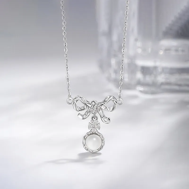 Heart Grass S925 Silver Necklaces Women's-1