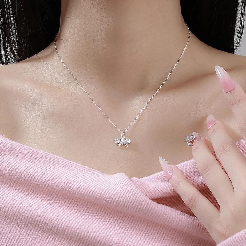 Heart Grass 999 Fine Silver Necklaces Women's-3