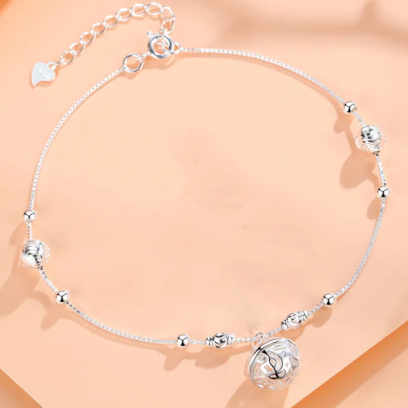 Heart Grass S925 Silver Anklets Women's-1