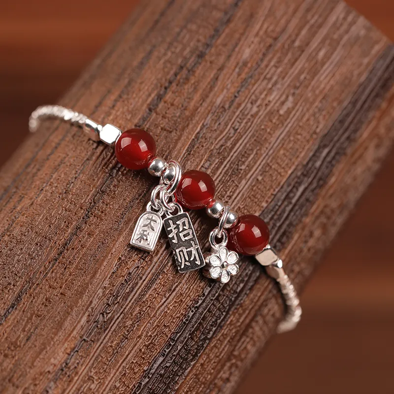 Heart Grass S925 Silver Bracelets Women's-2