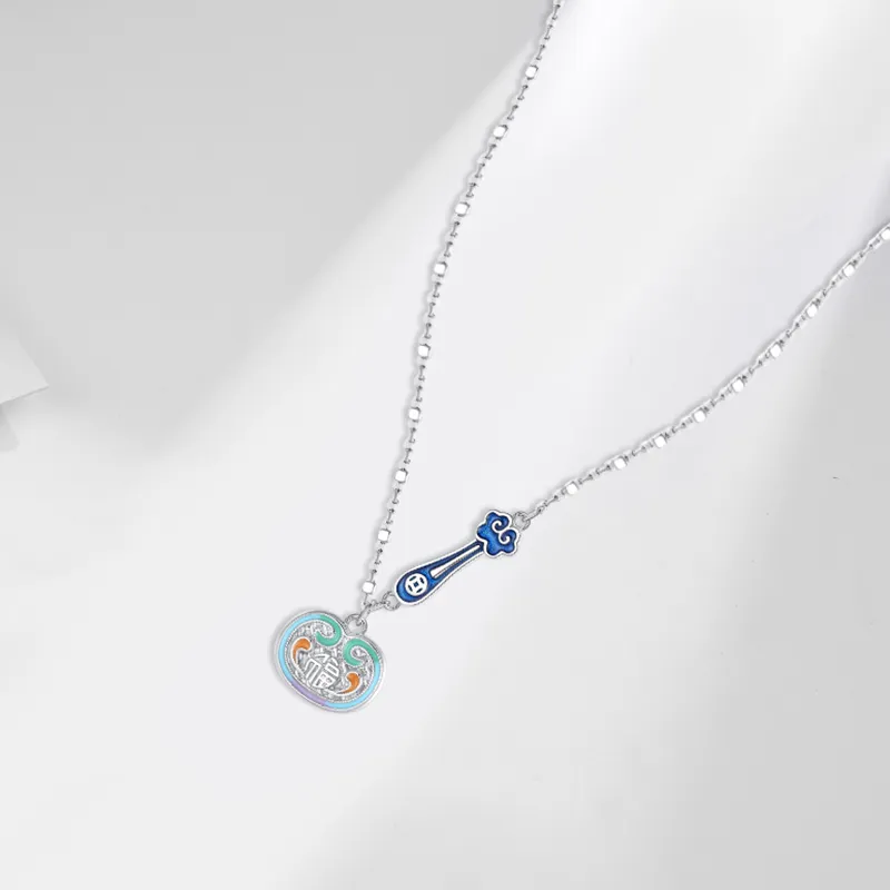 Heart Grass S925 Silver Necklaces Women's-2