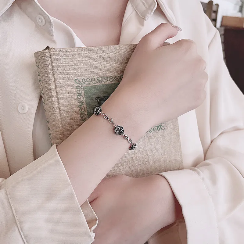 Heart Grass S925 Silver Bracelets Women's-3