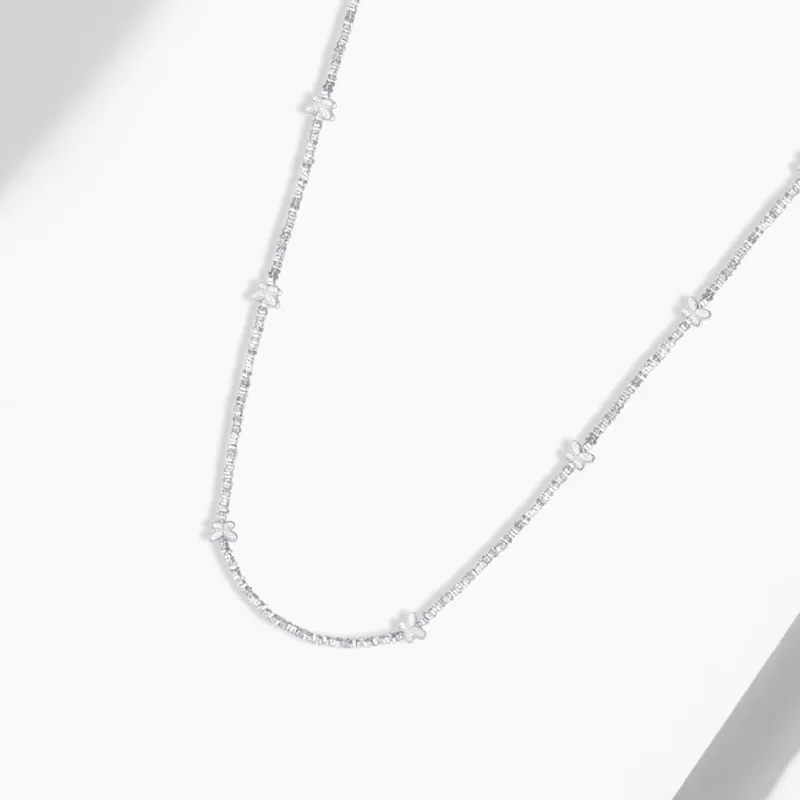 Heart Grass S925 Silver Necklaces Women's-2