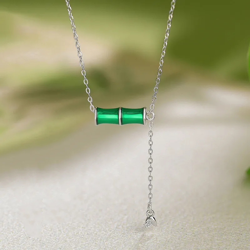 Heart Grass 999 Fine Silver Necklaces Women's-1