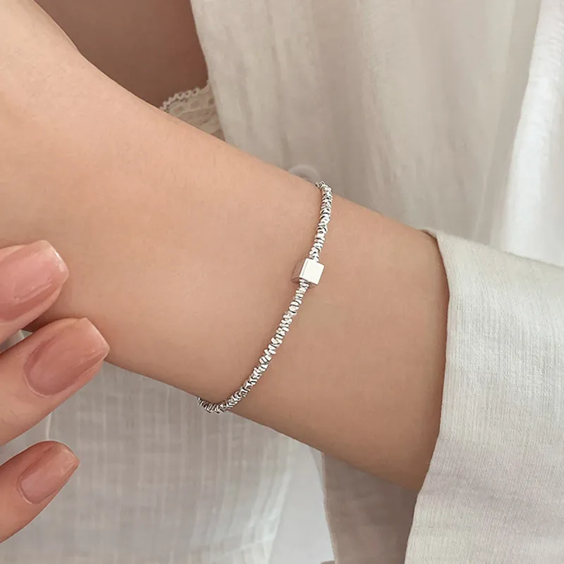 Heart Grass S925 Silver Bracelets Women's-4