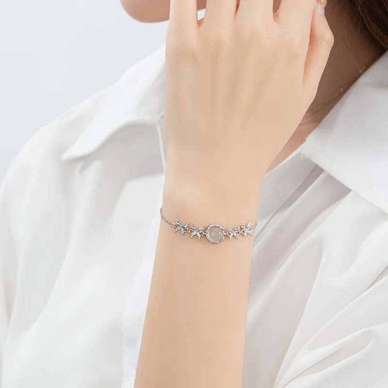 Heart Grass S925 Silver Bracelets Women's-3