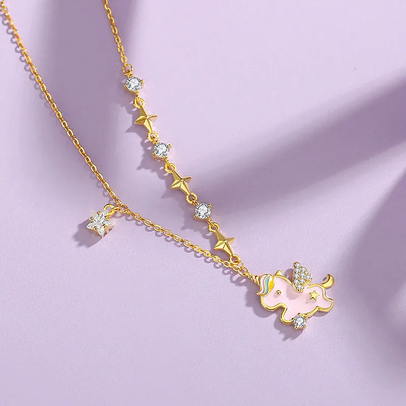 Heart Grass S925 Silver Necklaces Women's-2