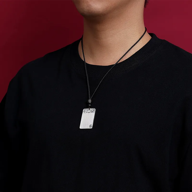 Heart Grass S999 Sterling Silver Necklaces Unisex-2