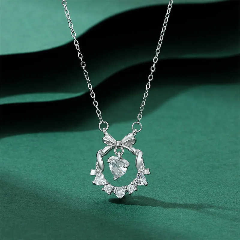 Heart Grass 999 Fine Silver Necklaces Women's-1