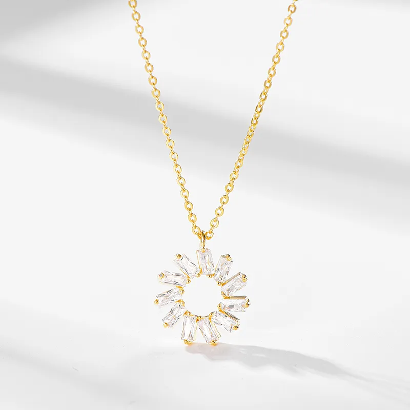 Heart Grass S925 Silver Necklaces Women's-1