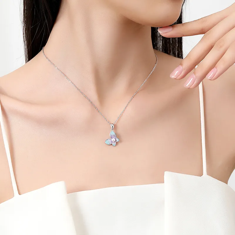 Heart Grass S925 Silver Necklaces Women's-3