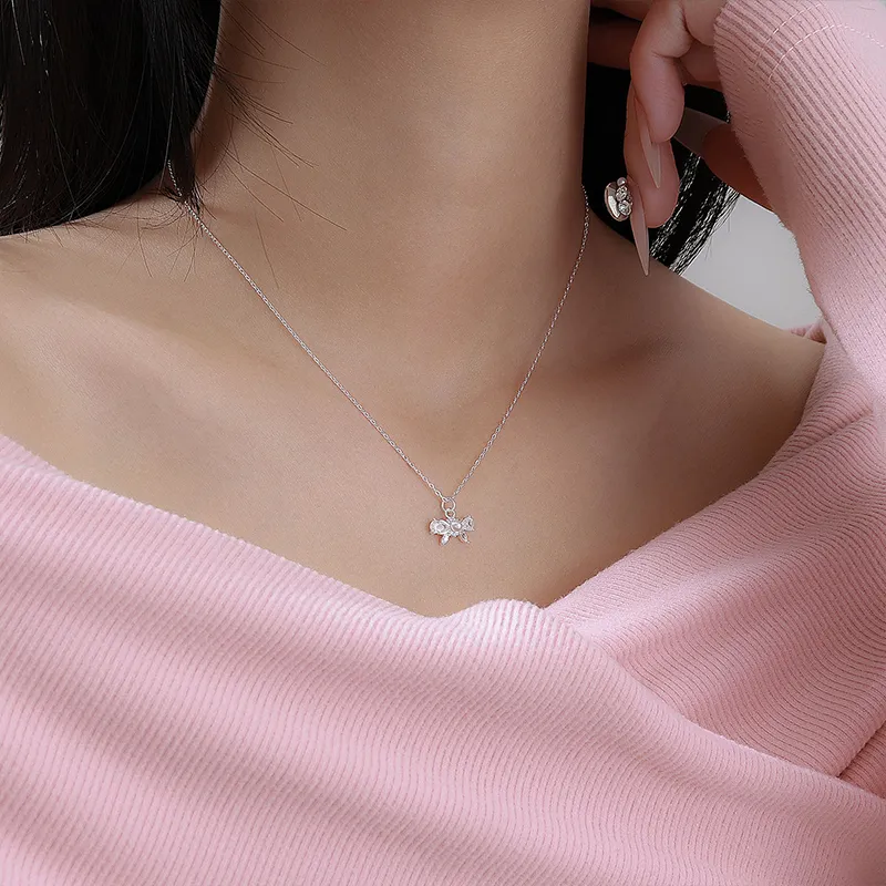 Heart Grass 999 Fine Silver Necklaces Women's-4