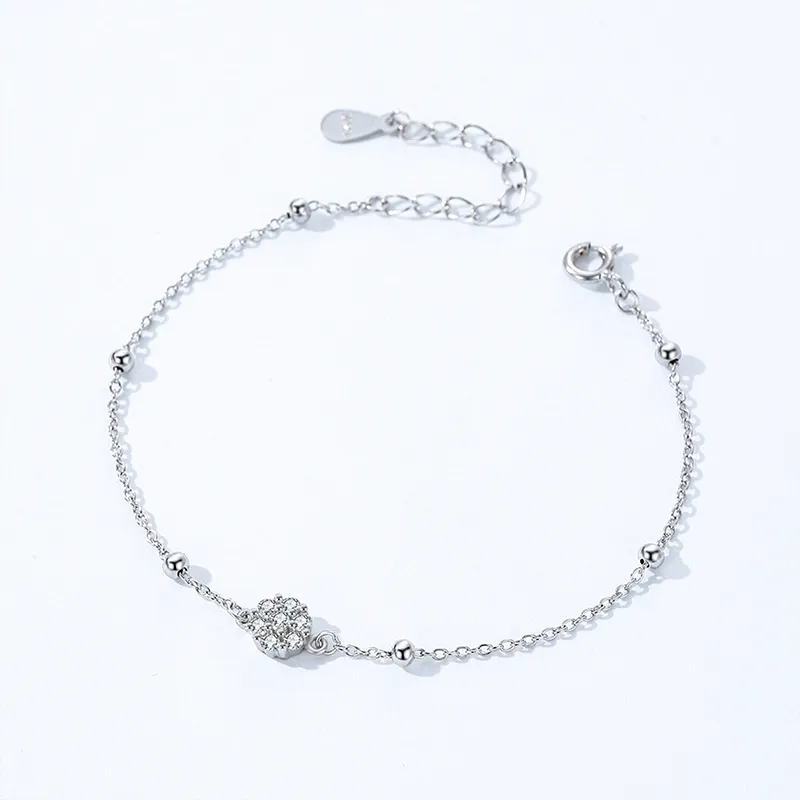 Heart Grass S925 Silver Bracelets Women's-2