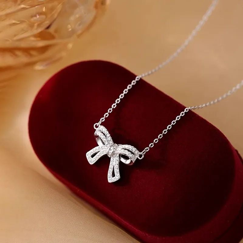 Heart Grass S925 Silver Necklaces Women's-2