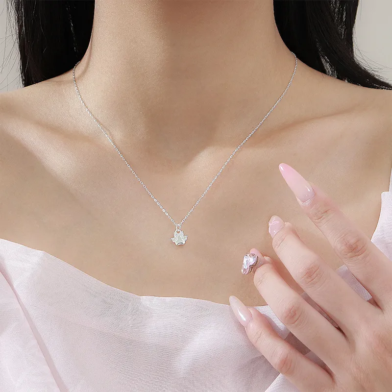 Heart Grass 999 Fine Silver Necklaces Women's-3