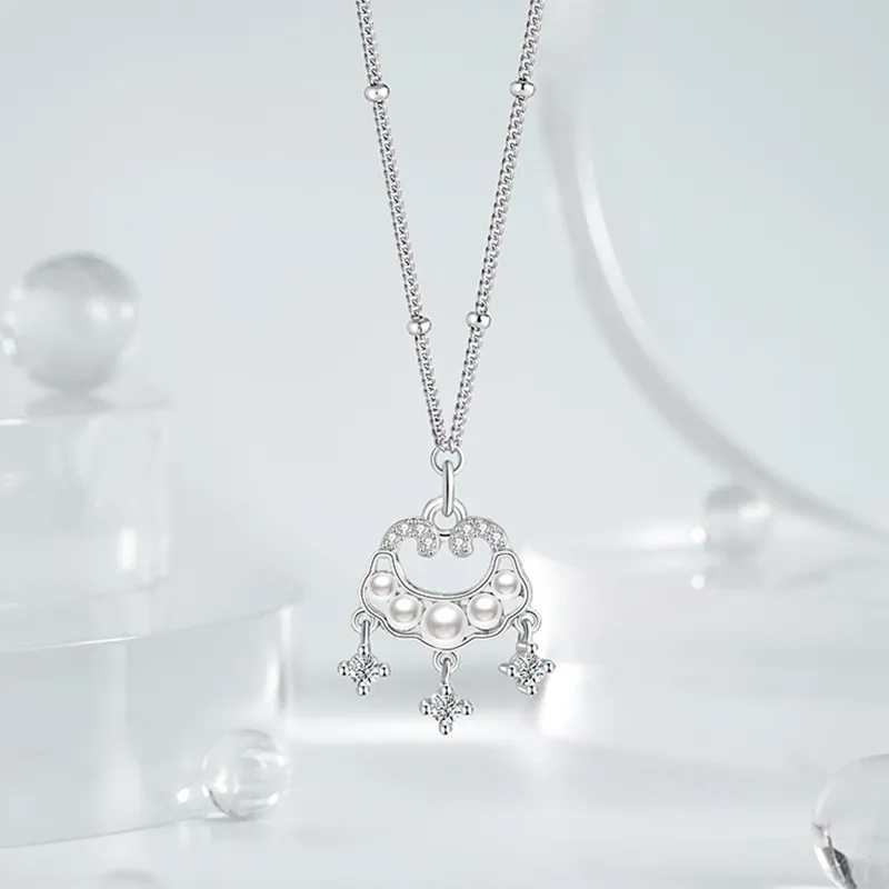 Heart Grass S925 Silver Necklaces Women's-1